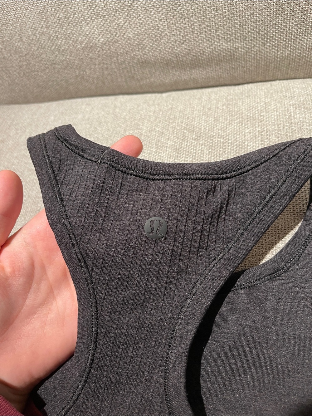 Lululemon Black Ribbed Tank - Picture 3 of 4
